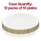 Clear with Gold Rim Round Lotus Plastic Dinner Plates - 10.25" (120 Plates)